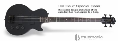 Бас-гитара EPIPHONE LES PAUL SPECIAL BASS BLACK SATIN BLK HDWE
